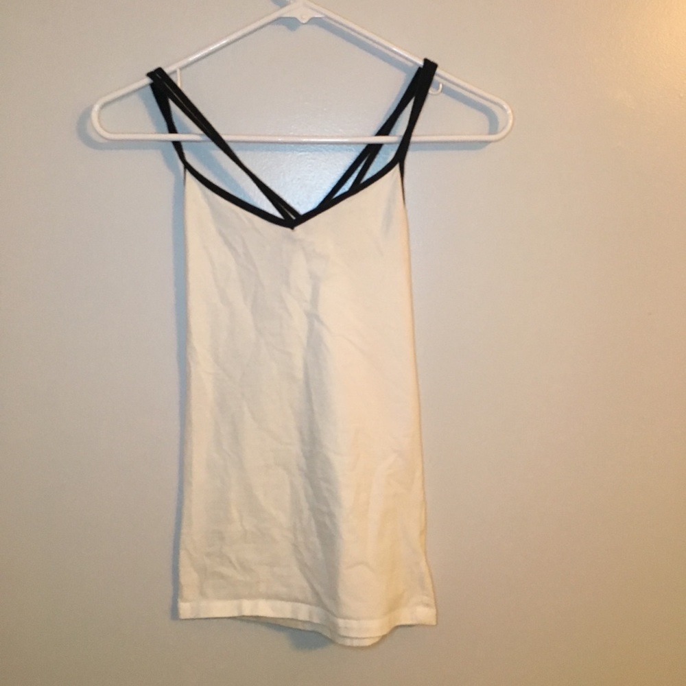 Crossed Black & White Tank Top